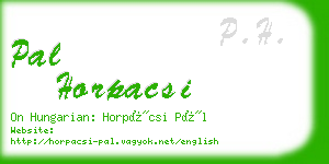 pal horpacsi business card